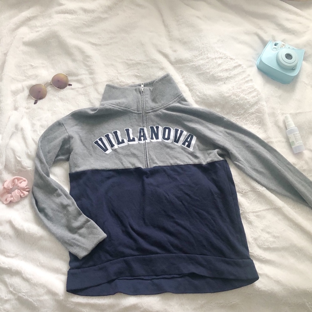 villanova quarter zip sweatshirt